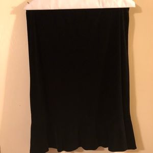 Black velvet skirt